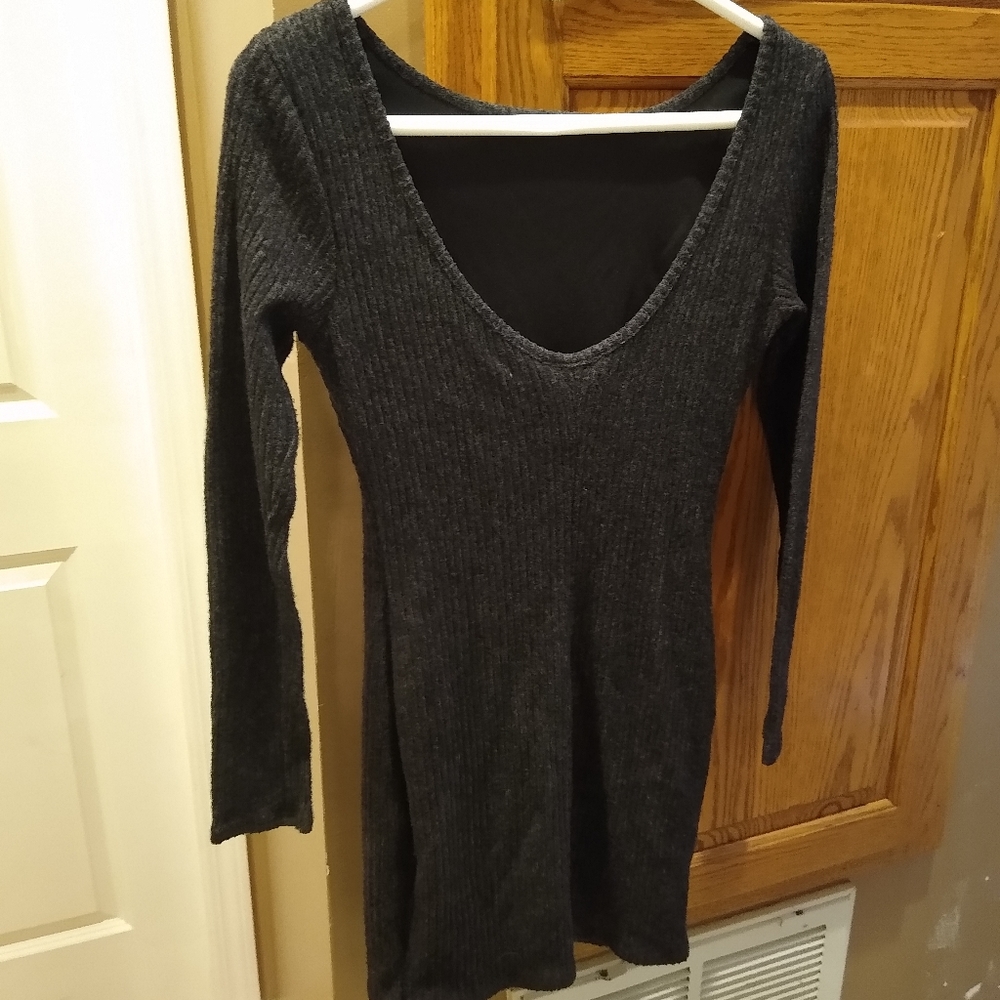Grey sweater dress Charlotte Reusse